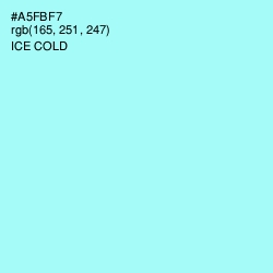 #A5FBF7 - Ice Cold Color Image